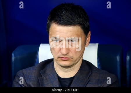 Sankt Petersburg, Russland. 13. Mai 2023. Wladimir Ivic, Cheftrainer von Krasnodar, der während des Fußballspiels der russischen Premier League zwischen Zenit St. Petersburg und Krasnodar in der Gazprom Arena gesehen wurde. Das Team des FC Zenit gewann gegen Krasnodar mit einem Endstand von 2:2. Zenit St. Petersburg bleibt an der Spitze der russischen Premier League. Kredit: SOPA Images Limited/Alamy Live News Stockfoto