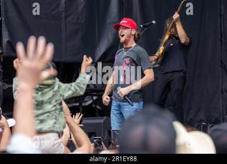 Austin, USA. 13. Mai 2023. Bailey Zimmerman tritt am 13. Mai 2023 beim iHeart Country Festival im Daytime Village in Austin, Texas, auf. (Foto: Stephanie Tacy/Sipa USA) Guthaben: SIPA USA/Alamy Live News Stockfoto