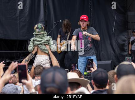 Austin, USA. 13. Mai 2023. Bailey Zimmerman tritt am 13. Mai 2023 beim iHeart Country Festival im Daytime Village in Austin, Texas, auf. (Foto: Stephanie Tacy/Sipa USA) Guthaben: SIPA USA/Alamy Live News Stockfoto