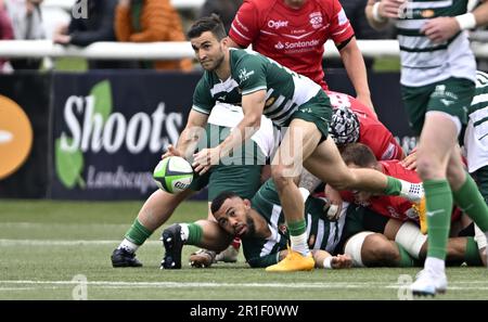 Ich Weiß Nicht. Vereinigtes Königreich. 13. Mai 2023 Ealing Trailfinders V Jersey Reds RFU Championship Cup Finale. Trailfinders Sports Club. Ich Weiß Nicht. Craig Hamspon (Ealing) tritt beim letzten Rugby-Spiel der Ealing Trailfinders V Jersey Reds RFU Championship Cup an. Stockfoto