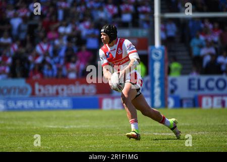 St. Helens, England - 13. Mai 2023 - Jonny Lomax von St. Helens. Rugby League Betfred Super League Runde 12, St. Helens gegen Salford Red Devils im Totally Wicked Stadium, St. Helens, Großbritannien Stockfoto