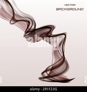 Abstrakte Linien, braune Wellen, Vektordarstellung Stock Vektor