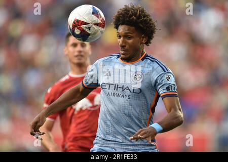 Harrison, New Jersey, USA. 13. Mai 2023. New York City FC Forward TALLES MAGNO (43) in Aktion in der Red Bull Arena in Harrison New Jersey New York Red Bulls besiegen New York City FC 1 zu 0 (Kreditbild: © Brooks von Arx/ZUMA Press Wire) NUR REDAKTIONELLE VERWENDUNG! Nicht für den kommerziellen GEBRAUCH! Kredit: ZUMA Press, Inc./Alamy Live News Stockfoto