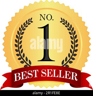 Nr. 1 Medaille Symbol Illustration | Bestseller Stock Vektor