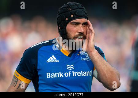 Dublin, Irland. 14. Mai 2023. Charlie Ngatai von Leinster während des Halbfinalspiels der United Rugby Championship zwischen Leinster Rugby und Munster Rugby am Aviva Stadium in Dublin, Irland, am 13. Mai 2023 (Foto: Andrew SURMA/Credit: SIPA USA/Alamy Live News Stockfoto