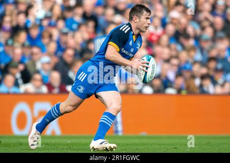 Dublin, Irland. 14. Mai 2023. Luke McGrath von Leinster beim Halbfinalspiel der United Rugby Championship zwischen Leinster Rugby und Munster Rugby am Aviva Stadium in Dublin, Irland, am 13. Mai 2023 (Foto: Andrew SURMA/Credit: SIPA USA/Alamy Live News) Stockfoto