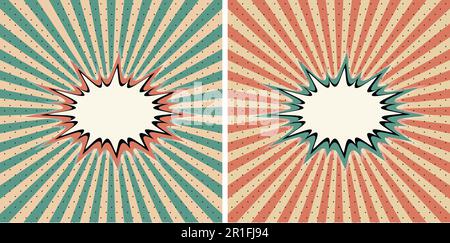 Originelle Pop-Art-Vorlage für einen Cartoon im Hintergrund Stock Vektor