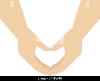 Hände zeigen Herzform, Vektor EPS10-Abbildung Stock Vektor