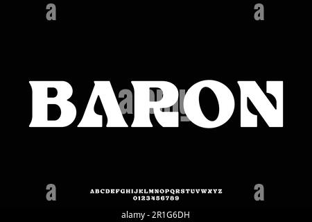 Einzigartiger dicker, dekorativer Schriftartvektor Stock Vektor