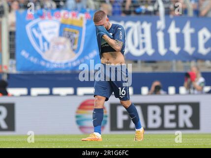 Bochum, Deutschland. 13. Mai 2023. firo : 05/13/2023, Fußball, 1. League, 1. Bundesliga, Staffel 2022/2023, VfL Bochum - FC Augsburg 3:2 Konstantinos STAFYLIDIS, Bochum, Heartbroken, enttäuschend, muss wegen Verletzung ersetzt werden Kredit: dpa/Alamy Live News Stockfoto