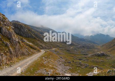 Blick auf die Berge von der ligurischen Grenze Ridge Road, Alta Via del Sale, Route du Marguareis, Italien, Frankreich Stockfoto