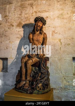 Das Innere des Hospices de Beaune. Museum und Installationen. Burgund, Frankreich Stockfoto