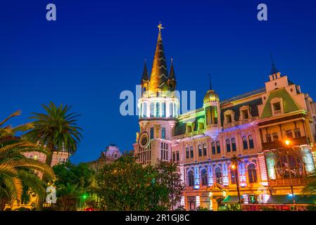 BATUMI, GEORGIA - 28. Okt 2018: Astronomische Uhr, Downtown Batumi in der Autonomen Republik Adjara, Georgia Stockfoto