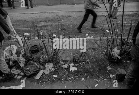 DDR, Berlin, 08.03.1990, ehemalige Mauer am Reichstag, hier stand die Mauer Stockfoto