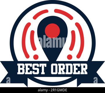 Unsere „Best Order“-Logo-Vorlage ist die perfekte Wahl für Unternehmen, die präzise Lieferdienste anbieten. Das Design ist schlank und modern Stock Vektor