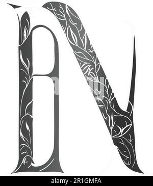 Die ELEGANTE VEKTORABLAGE FÜR DAS AN-Buchstaben-Logo verfügt über ein minimalistisches und stilvolles Design und ist perfekt für eine moderne und professionelle Marke. Das Logo besteht aus tw Stock Vektor