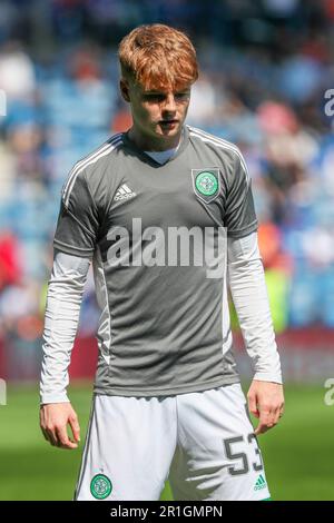 BEN SUMMERS, professioneller Fußballspieler, spielt derzeit für Celtic, ein schottisches Team in der schottischen Premier Division, fotografiert während einer Warmhalle Stockfoto