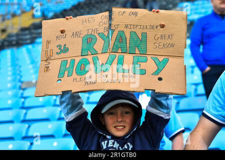 Coventry, Großbritannien. 14. Mai 2023Coventry, Großbritannien. 14. Mai 2023 Coventry, Großbritannien. 14. Mai 2023. Junger Fan vor der Sky Bet Championship: Spielen Sie im Halbfinale 1. zwischen Coventry City und Middlesbrough in der Coventry Building Society Arena (Foto: Kevin Hodgson | MI News). Guthaben: MI News & Sport /Alamy Live News Stockfoto