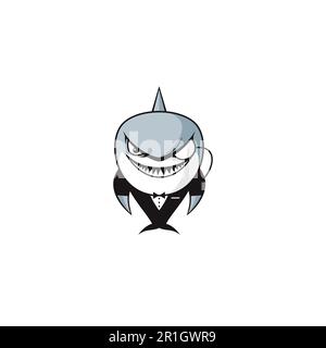Shark-Logo oder Charakterdesign Stock Vektor