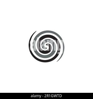 Spiralförmiges Logo oder Icon-Design Stock Vektor