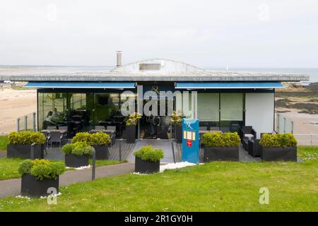 Außenansicht des Restaurants Seafood Ristorante in St Andrews, Fife, Schottland, Großbritannien Stockfoto