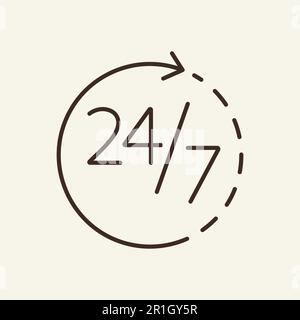 Symbol für dauerhaft verfügbare Serviceposition Stock Vektor