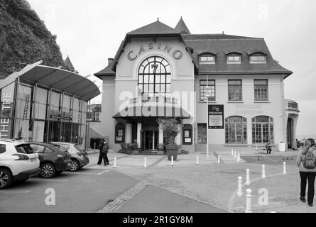 Blick auf das berühmte Kasino in Granville in Frankreich, Europa Stockfoto