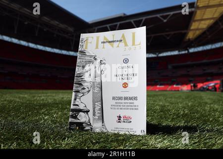 Wembley Stadium, London, Großbritannien. 14. Mai 2023. Damen FA Cup Final Football, Chelsea gegen Manchester United; Spielprogramm im Wembley Stadium Credit: Action Plus Sports/Alamy Live News Stockfoto