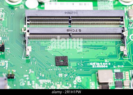 Im Inneren des Computers, Detail-Komponente des RAM ( Random Access Memory ) oder Speichersteckplätze. Stockfoto