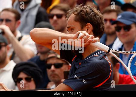 Rom, Italien. 14. Mai 2023. Foro Italico, Rom, Italien, 14. Mai 2023, Daniil Medvedev gegen Emil Ruusuvuori (FIN) während der Internazionali BNL d'Italia (day7) - Tennis International Credit: Live Media Publishing Group/Alamy Live News Stockfoto