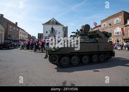 Wallingford Car Rally Mai 14. 2023 - Fahrzeug-Parade durch das Stadtzentrum von Wallingford Stockfoto