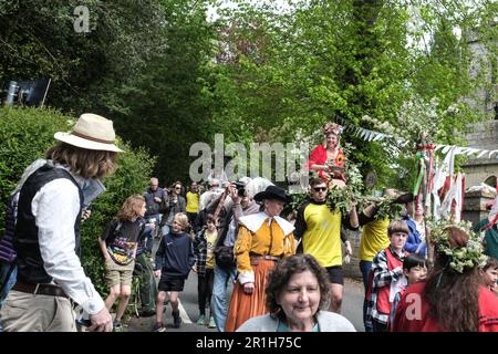 Randwick WAP, ein cotswold Dörfer, traditionelle Quellierung des Frühlings. Ein kleines Dorf in der Nähe von Stroud. Stockfoto