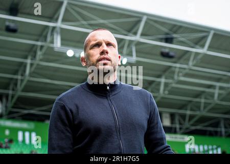 GRONINGEN - Ajax Coach John Heitinga während des niederländischen Premier-League-Spiels zwischen dem FC Groningen und Ajax im Stadion Euroborg am 14. Mai 2023 in Groningen, Niederlande. ANP COR LASKER Stockfoto