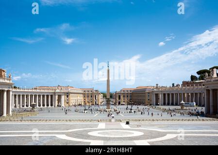 St. Petersplatz (Piazza San Pietro) im Vatikan Stockfoto