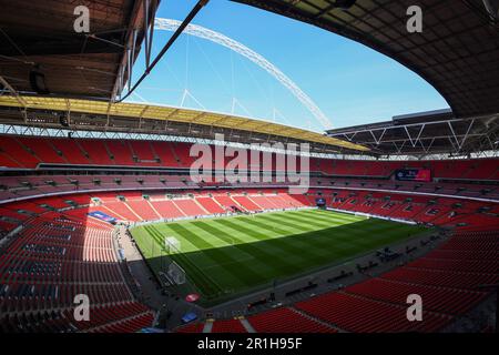London, Großbritannien. 14. Mai 2023. Allgemeiner Blick auf Wembley vor dem Anstoß beim FA-Cup-Spiel der Frauen im Wembley Stadium, London. Das Bild sollte lauten: Gary Oakley/Sportimage Credit: Sportimage Ltd/Alamy Live News Stockfoto