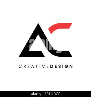 Moderne, einfache AC-Logo-Vektordarstellung Stock Vektor