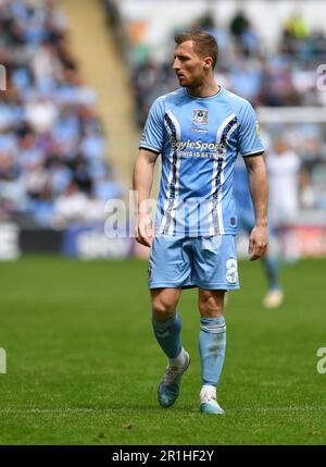 Coventry, Großbritannien. Coventry, Großbritannien. 14. Mai 2023; 14. Mai 2023; Coventry Building Society Arena, Coventry, England; EFL Championship Play Offs, Semi Finals, First Leg, Coventry City versus Middlesbrough; Jamie Allen von Coventry Credit: Action Plus Sports Images/Alamy Live News Credit: Action Plus Sports Images/Alamy Live News Stockfoto