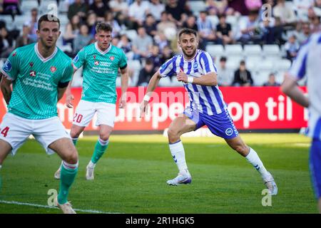 Odense, Dänemark. 12., Mai 2023. Bashkim Kadrii (9) von GEBH, gesehen während des Superliga-Spiels zwischen Odense Boldklub und Aalborg Boldklub im Nature Energy Park in Odense 3F. (Foto: Gonzales Photo - Kent Rasmussen). Stockfoto