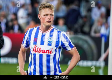 Odense, Dänemark. 12., Mai 2023. Jeppe Tverskov (6) von GEBH, gesehen während des Superliga-Spiels zwischen Odense Boldklub und Aalborg Boldklub im Nature Energy Park in Odense 3F. (Foto: Gonzales Photo - Kent Rasmussen). Stockfoto