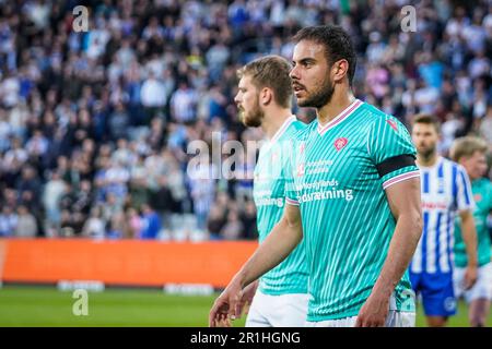 Odense, Dänemark. 12., Mai 2023. Pedro Ferreira (6) von AAB während des 3F. Superliga-Spiels zwischen Odense Boldklub und Aalborg Boldklub im Nature Energy Park in Odense. (Foto: Gonzales Photo - Kent Rasmussen). Stockfoto