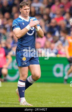 Eccles, Großbritannien. 14. Mai 2023. Tom Roebuck #14 von Sale Sharks während des Gallagher Premiership Play-Off Halbfinalspiels Sale Sharks vs Leicester Tigers im AJ Bell Stadium, Eccles, Großbritannien, 14. Mai 2023 (Foto von Steve Flynn/News Images) in Eccles, Großbritannien, am 5./14. Mai 2023. (Foto: Steve Flynn/News Images/Sipa USA) Guthaben: SIPA USA/Alamy Live News Stockfoto