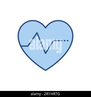 Vektorliniensymbol für Heartbeat Ratev. Isoliert auf weißem Hintergrund. Vektordarstellung. Bearbeitbare Kontur Stock Vektor