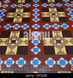 638 Detail des manyfarbenen, tessellierten Fliesenbodens im Einkaufszentrum Strand Arcade. Sydney-Australien. Stockfoto