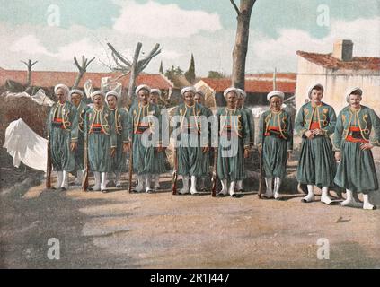 Bilder aus dem Leben eines Soldaten, ein französisches Militäralbum aus dem Jahr 1890 namens „L'Album Militaire“ Stockfoto