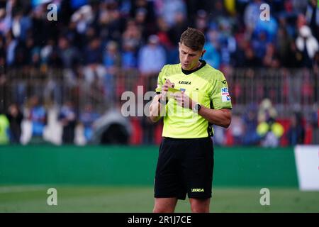 Monza, Italien. 14. Mai 2023. Francesco Cosso (Schiedsrichter) während des Spiels AC Monza gegen SSC Napoli, italienisches Fußballspiel Serie A in Monza, Italien, Mai 14 2023 Kredit: Independent Photo Agency/Alamy Live News Stockfoto