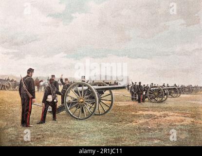 Bilder aus dem Leben eines Soldaten, ein französisches Militäralbum aus dem Jahr 1890 namens „L'Album Militaire“ Stockfoto