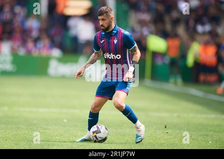 Alvaro Vadillo von SD Eibar in Aktion während des Spiels La Liga Smartbank zwischen Real Racing Club und SD Eibar im El Sardinero Stadium am 14. Mai 2023 in S Stockfoto