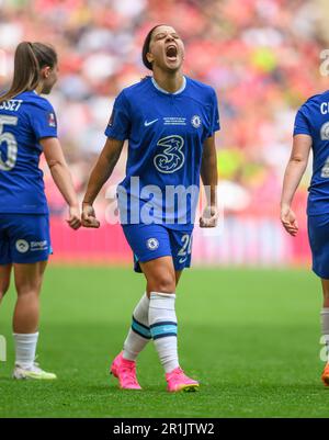 London, Großbritannien. 14. Mai 2023. 14. Mai 2023 - Chelsea/Manchester United - Vitality Frauen FA Cup - Finale - Wembley Stadium Sam Kerr von Chelsea während des Vitality Frauen FA Cup Finalspiels im Wembley Stadium, London. Bildkredit: Mark Pain/Alamy Live News Stockfoto