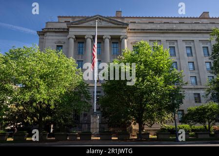 Washington, Usa. 14. Mai 2023. Das Dept of Justice Building, 14. Mai 2023 in Washington DC. Foto: Ken Cedeno/Sipa USA Kredit: SIPA USA/Alamy Live News Stockfoto