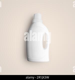 3D-Rendering blank weißen kosmetischen Kunststoff-Flasche mit Tropfergriff isoliert auf grauem Hintergrund. Fit für Ihre mockup Design. Stockfoto